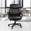 Office Desk Chair with High Quality PU Leather;  Adjustable Height/Tilt;  360-Degree Swivel;  400LBS; Black