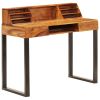 Desk 43.3"x19.7"x37" Solid Sheesham Wood and Steel