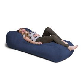 Jaxx Arlo Chaise Lounge Bean Bag Chair - Premium Chenille, Navy