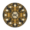 Designart 'Art Deco Style Retro Pattern' Mid-Century Modern Wood Wall Clock