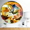 Designart 'Way of Inner Paint' Metal Wall Clock