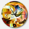 Designart 'Way of Inner Paint' Metal Wall Clock