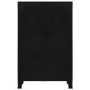 Office Cabinet with Mesh Doors Industrial Black 29.5"x15.7"x47.2" Steel