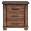 Rustic Three Drawer Reclaimed Solid Wood Framhouse Nightstand