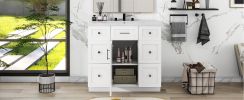 Modern White 36-Inch Freestanding Bathroom Vanity Cabinet with Resin Integrated Basin - With 4 drawers 1 Soft-Close Door, Multi-Functional Storage