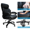 Office Desk Chair with High Quality PU Leather;  Adjustable Height/Tilt;  360-Degree Swivel;  400LBS; Black