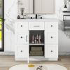 Modern White 36-Inch Freestanding Bathroom Vanity Cabinet with Resin Integrated Basin - With 4 drawers 1 Soft-Close Door, Multi-Functional Storage