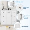 Modern White 36-Inch Freestanding Bathroom Vanity Cabinet with Resin Integrated Basin - With 4 drawers 1 Soft-Close Door, Multi-Functional Storage