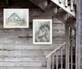 "True Spirit (Horses)" 2-Piece Vignette by Debi Coules, White Frame