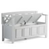 Amherst - Entryway Storage Bench - White