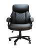 Office Desk Chair with High Quality PU Leather;  Adjustable Height/Tilt;  360-Degree Swivel;  400LBS; Black