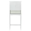 Over-The-Toilet Bathroom Cabinet with Shelf and Two Doors Space-Saving Storage; Easy to Assemble; White