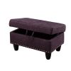 Amaranth Linen Storage Ottoman