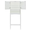 Over-The-Toilet Bathroom Cabinet with Shelf and Two Doors Space-Saving Storage; Easy to Assemble; White