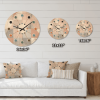 Designart 'Geometric Round Textured Pattern' Mid-Century Modern Wood Wall Clock