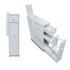 Bathroom Storage Cabinet Side Cabinet Space Saving Cabinet; White