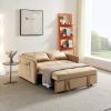 55.5"Twins Pull Out Sofa Bed Khaki Velvet