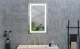 Led Mirror for Bathroom with Lights,Dimmable,Anti-Fog,Lighted Bathroom Mirror with Smart Touch Button,Memory Function(Horizontal/Vertical)