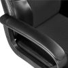 Adjustable Swivel Artificial Leather Gaming Chair, Black