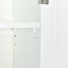 Over-The-Toilet Bathroom Cabinet with Shelf and Two Doors Space-Saving Storage; Easy to Assemble; White