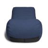 Jaxx Arlo Chaise Lounge Bean Bag Chair - Premium Chenille, Navy