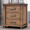 Rustic Three Drawer Reclaimed Solid Wood Framhouse Nightstand