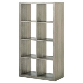 8-Cube Storage Organizer,Bookshelves (Color: Rustic Gray)