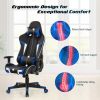 Reclining Swivel Massage Gaming Chair with Lumbar Support