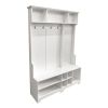 Hall Tree with Shoe Bench, Coat Rack ,Shoe Storage ,Storage Shelves and Pegboard, for Hallways, Halls and Bedrooms