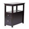 Transitional Nightstand with USB Charging Station, Wooden End Table Bedside Table, 2-Drawer Home&Kitchen Storage Cabinet