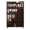 Stairway Twin-Over-Twin Bunk Bed with Storage and Guard Rail for Bedroom, Dorm