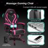 Computer Massage Gaming Recliner Chair with Footrest