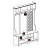 Hall Tree with Shoe Bench, Coat Rack ,Shoe Storage ,Storage Shelves and Pegboard, for Hallways, Halls and Bedrooms